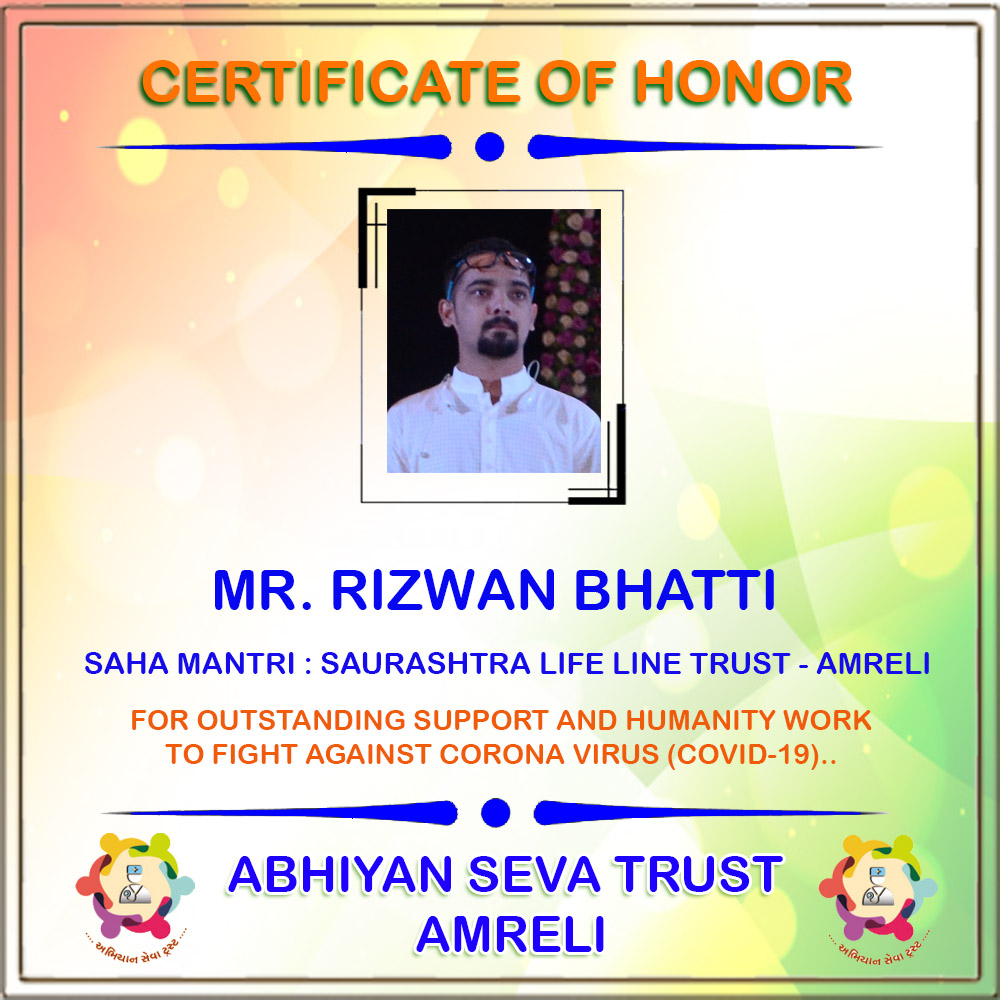 Certificate of Honor